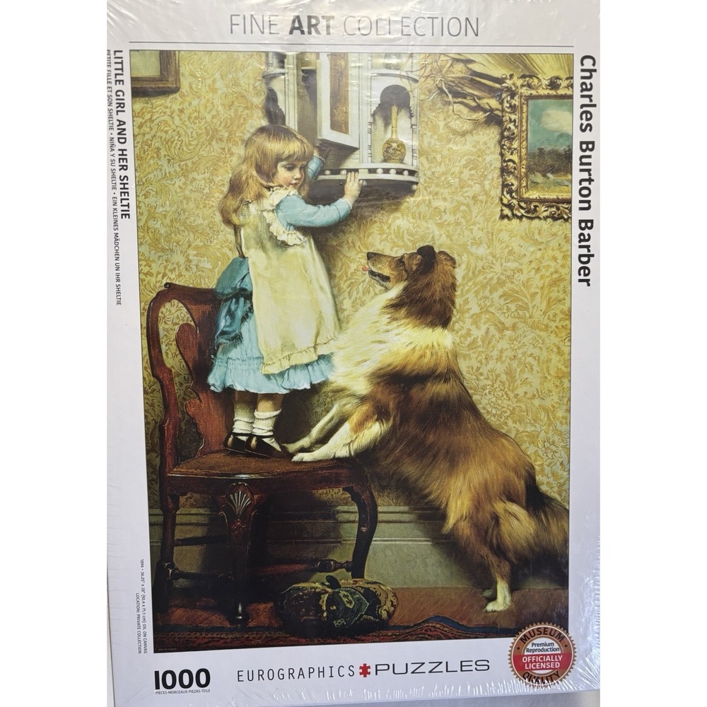 NIB Little Girl & Her Sheltie 1000 Pc Eurographics Puzzle Charles Burton Barber